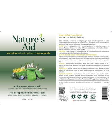 Nature's Aid After Sun Skin Gel: Aloe Vera Gel for Sunburn Relief. Cooling. Soothes Redness. Protects Skin. Aloe Vera for After Sun Care of Sunburnt Skin (125ml / 4.2oz) 125 ml (Pack of 1) 1 - Buy Online on GoSupps.com