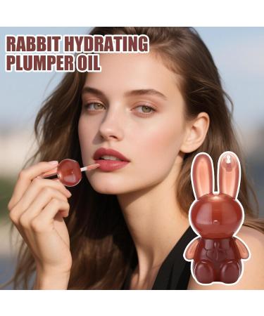 Huxibai Full effect lip hydrating plumper with bunny effect lip gloss for women and girls daily use evening care makeup preparation 05 - Buy Online on GoSupps.com