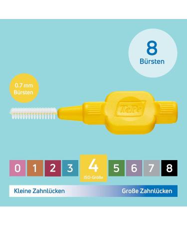 TEPE Interdental Brush Size 4 - 8 Pieces for Effective Oral Care | International Shipping Available - Buy Online on GoSupps.com