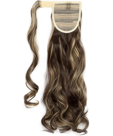 Wrap Around Ponytail Extension | Long Curly Hairpiece for Women | Brown/Black/Blonde 17 Inch - Buy Online on GoSupps.com