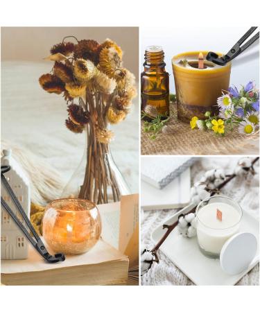 100pcs 5.9 X 0.5 Inch Wooden Candle Wicks Set with Wick Trimmer - Smokeless Candle Cores for DIY Candle Making - Buy Online on GoSupps.com