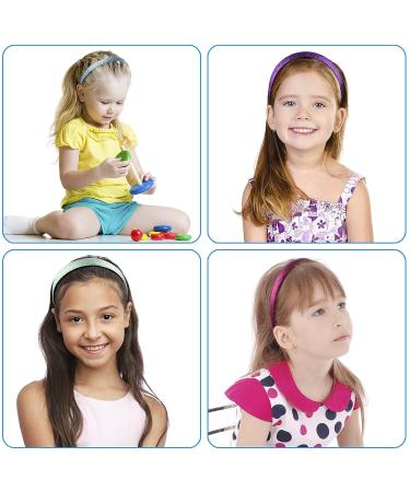 Duufin 28 Pieces Glitter Headbands for Girls - Colorful Sparkle Hair Bands with Teeth - 28 Colors - Buy Online on GoSupps.com