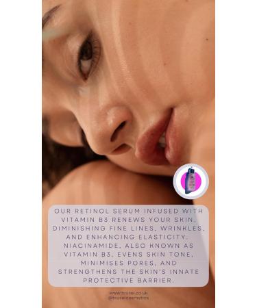 RETINOL SERUM for face with Vitamin B3 by TSU:SEI - Organic Anti-Aging Facial Serum for Fine Lines Wrinkles and Uneven Skin Tone. Cruelty Free Skincare. 30ml. - Buy Online on GoSupps.com