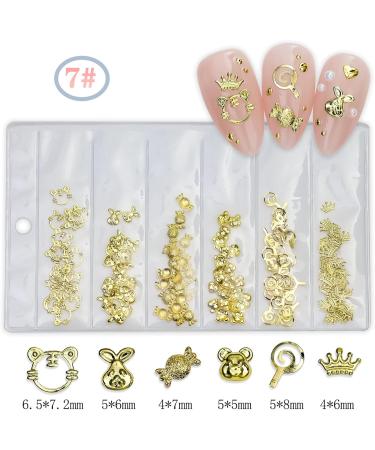 FEIlei 3D Nail Charms Heart Nail Art Studs Nail Jewelry for DIY Crafts Nail Art Decor - Buy Online on GoSupps.com