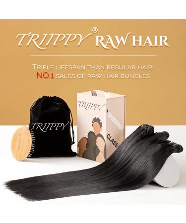 TRIIPPY Premium Cambodian Raw Hair Bundles 16 18 20 Inch - Triple Lifespan, Silky Bone Straight, No.1 Bestseller - Buy Online on GoSupps.com