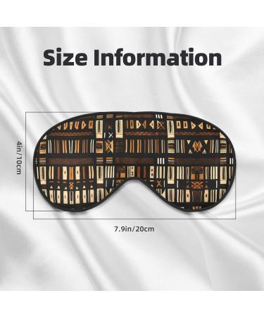 SSIMOO African Mud Cloth Eye Mask | Breathable Soft Sleep Patch for Travel & Relaxation | Stylish Black Tribal Design - Buy Online on GoSupps.com