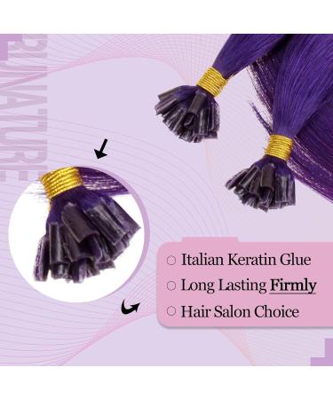 Runatur Real Hair Extensions | Purple U Tip Keratin Fusion | 35cm 14 Inch 20g 25 Strands - Buy Online on GoSupps.com