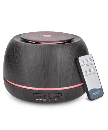 SEEDSEEL 300ML Aroma Essential Oil Diffuser,8 Hours Wood Grain Cool Mist Aromatherapy Diffuser with Remote Control,USB-C Power Cable,Timer, 7 Color Light Changing.Scent Air Humidifier for Home,Bedroom Dark Wood Grain - Buy Online on GoSupps.com