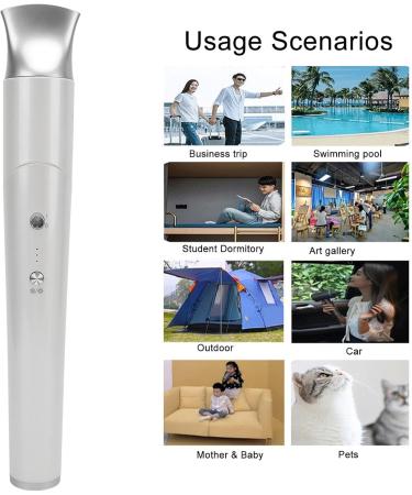 Cordless Hair Dryer Fast Drying Ideal Present for Wife Daughter Rechargeable 600W Low Power for Student Dormitory Traveling (White) - Buy Online on GoSupps.com