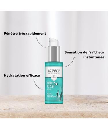 lavera Hydro Refresh Serum - with algae and hyaluronic acid - Effective hydration - vegan - Natural cosmetics - 30 ml - Buy Online on GoSupps.com