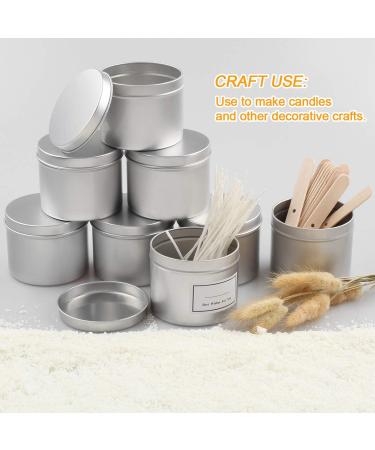 DINGPAI Candle Tin 4oz - Set of 18 Silver Candle Containers for DIY Candle Making - Buy Online on GoSupps.com