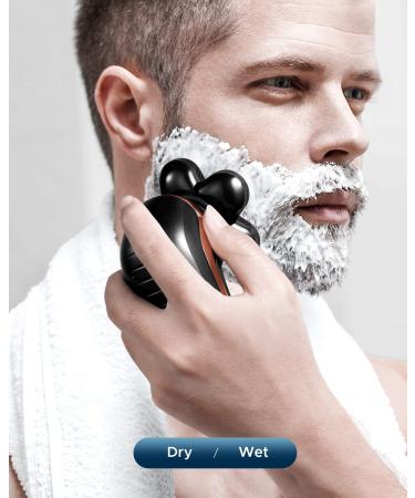 ATEEN 5-in-1 Wet/Dry Head Shaver for Men - Cordless Electric Razor Grooming Kit with LED Display - USB Rechargeable - Black - Buy Online on GoSupps.com