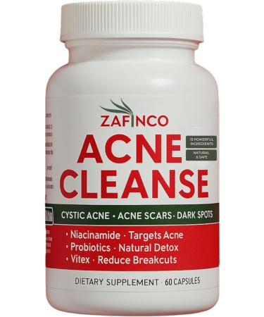 Acne Cleanse Capsules.Powerful Vitex Angus Extract, Niacinamide, Biotin for Teens & Adults. Organic Acne Treatment,Cystic Pimples, Oily Skin to Natural Clear Skin Vitamins Supplement- 60 Count - Buy Online on GoSupps.com