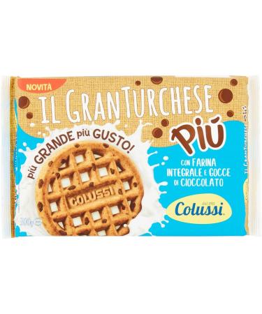 Colussi Colussi Granturchese Pi Biscotti Con Farina Integrale e Gocce di Chooccolato Set of 3 biscuits with wheat flour and 100% Italian chocolate drops 300 g