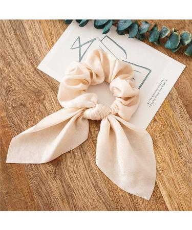 Satin Hair Ties Scrunchies, 6 Pcs Hair Bands - Classic Color Silk Elastic Bracelets for Women & Girls | Ponytail Holders & Hair Accessories - Buy Online on GoSupps.com