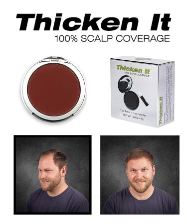 Thicken It 100% Scalp Coverage Hair Powder - RED - Talc-Free 0.32 oz | Water Resistant Hair Loss Concealer for Men & Women | Naturally Thicker Than Hair Fibers - Buy Online on GoSupps.com