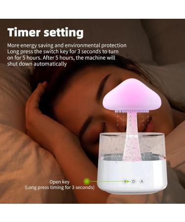 Buy Rain Cloud Humidifier & Mushroom Lamp - 7 Color LED Air Diffuser & Rain Sounds for Kids' Rooms | International Shipping Available - Buy Online on GoSupps.com