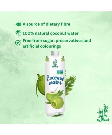 BAMBOO TREE Coconut Water - 1 LTR | Refreshing Natural Drink | International Shipping Available - Buy Online on GoSupps.com