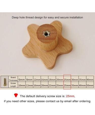 Suwooy Children Cabinet Handles - 6 Piece Wooden Furniture Hardware | Star Moon & Cloud Drawer Pulls for Wardrobe & Kitchen with Screws - Buy Online on GoSupps.com
