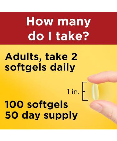 Nature Made Fish Oil Omega 3 Supplements 1200mg Softgels Omega 3 Fish Oil for Healthy Heart Support 100 Softgels 50 Day Supply 100 Count (Pack of 1) - Buy Online on GoSupps.com