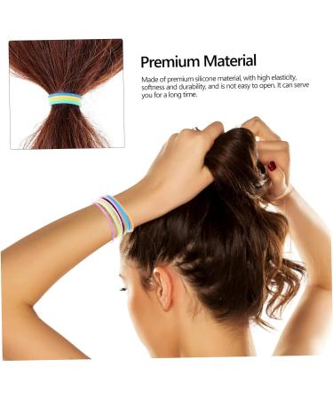 UPKOCH 750 Pcs Bracelet Hair Bands Elastic Hair Ties Disco Bracelets Neon Jelly Bracelets Color Hair Ribbons Wrist Armbands Silica Shine Hair Ring - Buy Online on GoSupps.com
