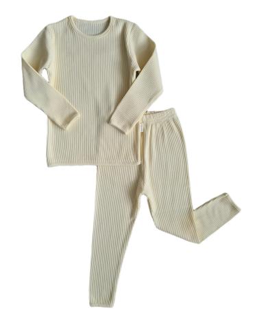 DreamBuy 20 Colours Ribbed Pyjama/Tracksuit/Loungewear Unisex Boys And Girls Pyjamas Baby Clothes Pyjamas For Women And Mens Pyjamas 2-3 Years Apricot