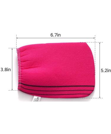 Bastex Exfoliating Bath Washcloth - Korean Towel cloth for Shower and Bath, 3 Pack (6.7 x 5.2) in Yellow, Pink, Green - Buy Online on GoSupps.com