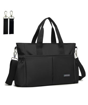 Royalfair baby diaper pocket small for traveling diaper bag messenger messenger with insulating pocket and fastening hook (40 x 28 x 12.8 cm black) 40 x 28 x 12.8 cm black - Buy Online on GoSupps.com