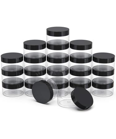 50 Pack 2oz Clear Plastic Containers with Lids - Ideal for Sugar Scrubs, Cosmetics, Lotions, Body Butters, and Slime - Refillable and Durable - Buy Online on GoSupps.com