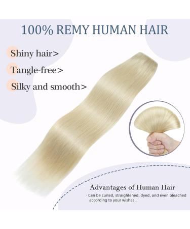 Buy 1PC 5Clips Real Hair Clip-In Extensions - 7A Human Hair Soft & Thick - 20cm 60g Platinum Blonde | International Shipping Available - Buy Online on GoSupps.com