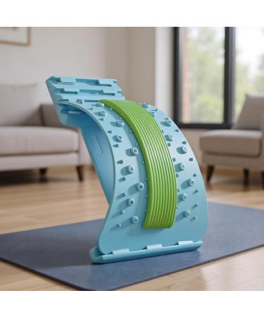 Back Arch Stretcher Lumbar Stretcher Ergonomic Massage Traction Board Nonslip 3 Levels Adjustable for Muscle Relaxation Men Women Athletes Blue - Buy Online on GoSupps.com