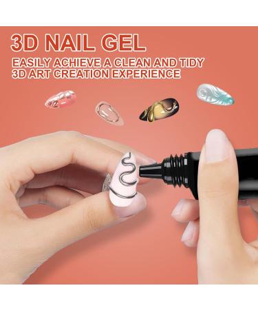  G n rique 3D Nail Gel Clear Molding Glue 15ml | Long-Lasting UV Gels for Nail Decoration Clear Powder Sculpting Gel No Wipe Required for Women and Girls - Buy Online on GoSupps.com