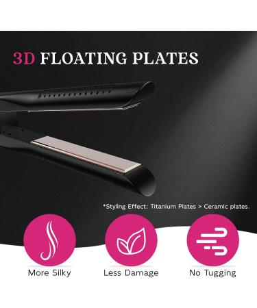 SKIMI Airflow Styler - Titanium Flat Iron & Curling Wand with Cooling Vents | Professional Hair Straightener & Curler (Black & Pink) - International Shipping Available - Buy Online on GoSupps.com
