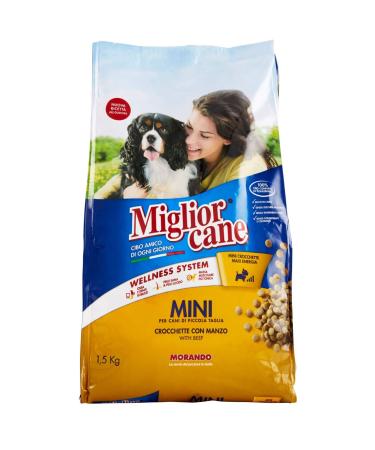 Morando Dog Food Croquettes improving beef mini crunchy 1.5 kg adult