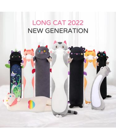 Mewaii 44in Long Gray Cat Plush Pillow - Cute Stuffed Animal Squishy Toy for Kids - Buy Online on GoSupps.com