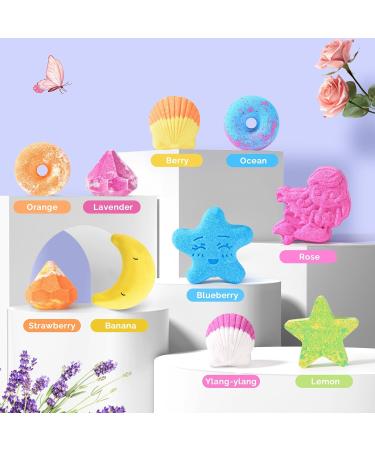 10Pcs Natural Handmade Bath Bomb Set with Essential Oils - Perfect Gift for Women, Mum, and Girls - Buy Online on GoSupps.com