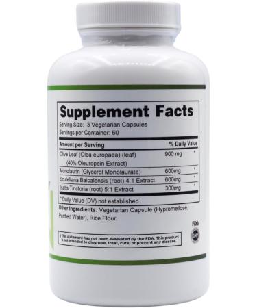 NATURE'S ABILITY Viralift: High Potency Immune Support Supplement with Standardized 40% Oleuropein Olive Leaf Extract Monolaurin Scutellaria Isatis Root - 180 Veggie Capsules (60 Day Supply) - Buy Online on GoSupps.com