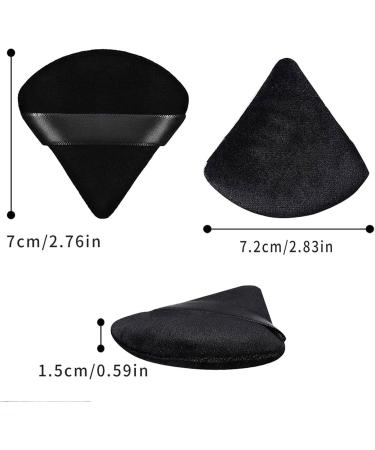 Generic 2 Pieces Powder Puff Triangle Powder Puff Soft Makeup Powder Puffs Reusable Powder Puff Triangle Dry Wet Velour Puff for Loose Powder Daily Makeup Foundation Cream Blush (Black) - Buy Online on GoSupps.com