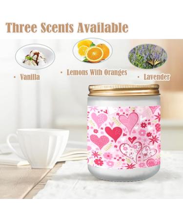 Buy Vanilla Scented Candles - 7 oz Aromatherapy Jar Candles Gift Set for Women | Long Lasting Cute Heart & Flower Design - Buy Online on GoSupps.com