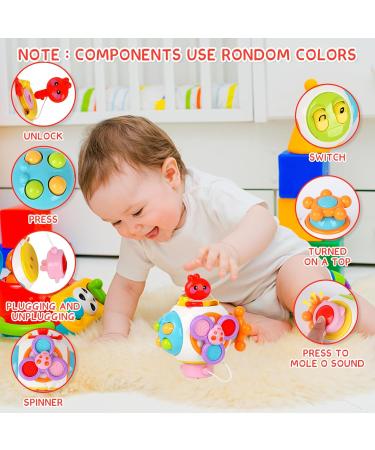 Glaitc Montessori Toy Baby - 6 in 1 Busy Activity Cube for Toddlers | Engaging Montessori Motor Skills Toy - Buy Online on GoSupps.com