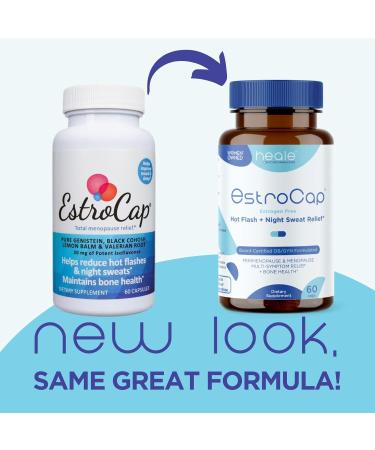 Estrocap by Heale Health | Menopause Supplements for Women | Hot Flashes & Night Sweats Relief | Bone Health & Mood Support | Valerian Root & Black Cohosh - 60ct - Buy Online on GoSupps.com