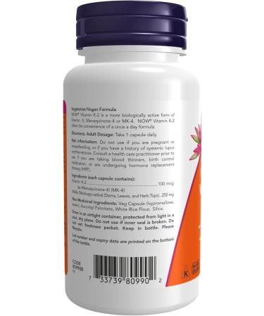 Now Foods Magtein Magnesium L-Threonate 90vcap (Packaging may vary) and Now Vit K-2 100mcg 100vcap - Buy Online on GoSupps.com