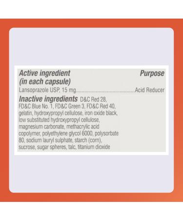 Rugby Lansoprazole Delayed Release USP 15 Mg - Acid Reducer - 24 Hour - Treats Frequent Heartburn - Three 14-Day Courses of Treatment - 42 Capsules (1-Pack) 42 Count (Pack of 1) - Buy Online on GoSupps.com