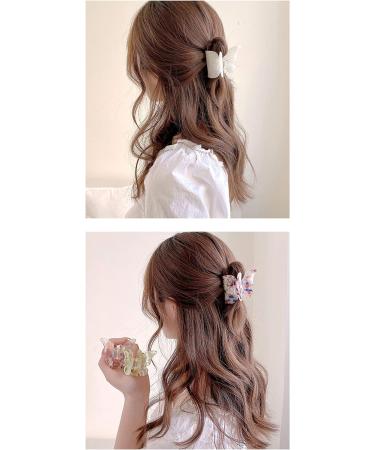 Butterfly Hair Clips - Small Glitter and Marble Jaw Claw Clips for Women & Girls | Stylish Gray Leopard Hair Accessories - Buy Online on GoSupps.com