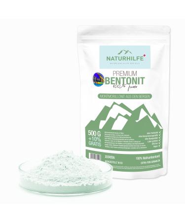 NATURHILFE Bentonite Powder 550g - Earth Mineral Lab Tested Sodium Bentonite