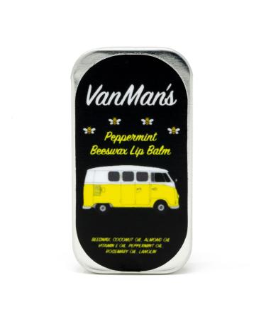 Vanman s Peppermint Beeswax Lip Balm - 3 Pack - Organic Lip Balm w/Rosemary Almond Peppermint & Coconut Oil - Organic Chapstick w/Vitamin E Oil Removes Dead Skin Cells - Moisturizer For Dry Lips