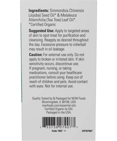 Now Foods Organic Tea Tree Roll-On 13 fl oz â€“ Natural Skin Relief - Buy Online on GoSupps.com