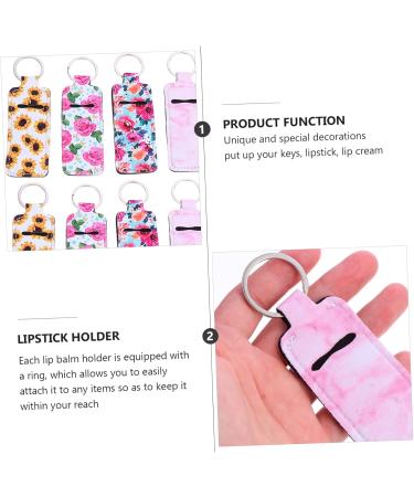 FRCOLOR Shampoo Lipstick Set Lip Balm Set Mini containers Shampoo Container Mini Keychain Neoprene Key Chain Lip Balm Holder Lip Balm Sleeves Keychain Lipstick Bag Holder Lipstick - Buy Online on GoSupps.com