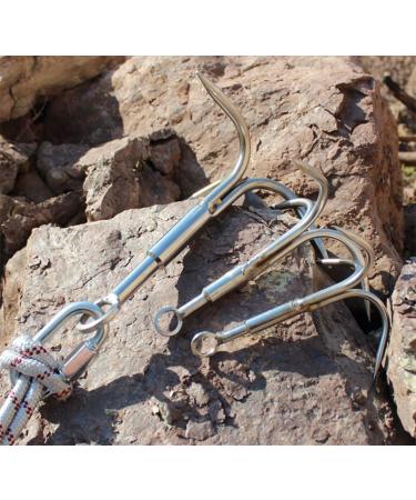 Stainless Steel Outdoor Carabiner Grappling Hook - L Size for Climbing, Hiking, and Mountaineering - Buy Online on GoSupps.com