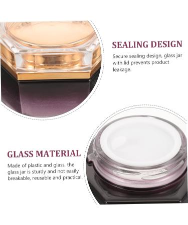 Angoily Moisturizer Face Cream Buttercream Creami Lotion Containers Travel Cream Jars with Lids Travel Size Jars Travel Cream Jars Small Container Glass Purple Miss Toiletries Filling - Buy Online on GoSupps.com
